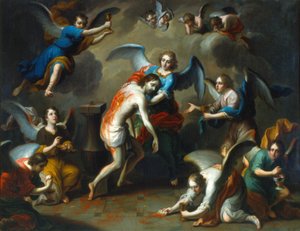 Christus Getroost door de Engelen